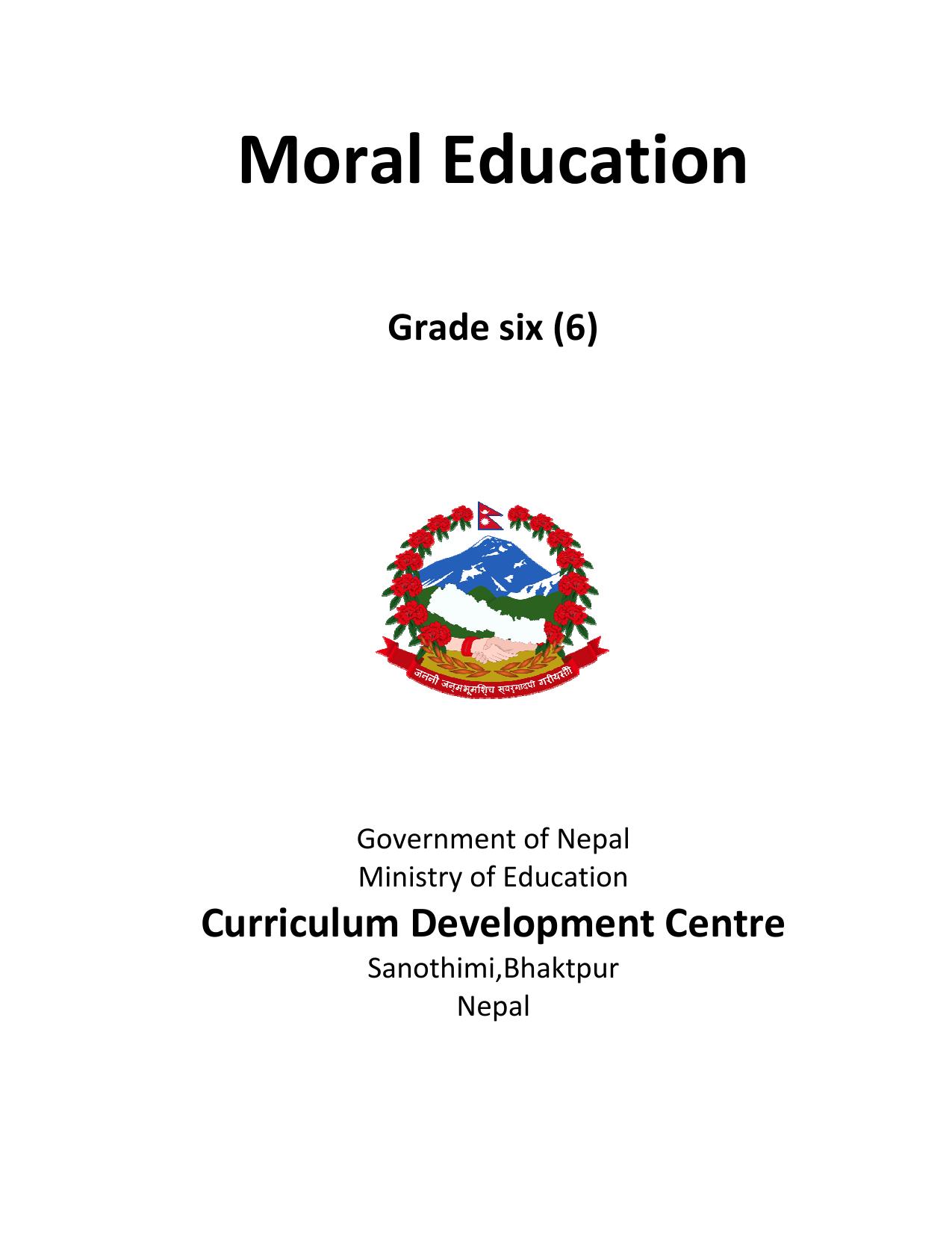 CDC 2018 - Moral Education Grade 6